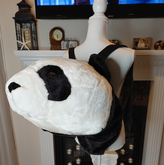 Extra Large Panda Bear Head Backpack 15.75" - Picture 4 of 9